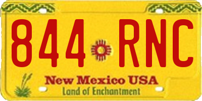 NM license plate 844RNC
