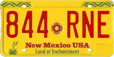 NM license plate 844RNE