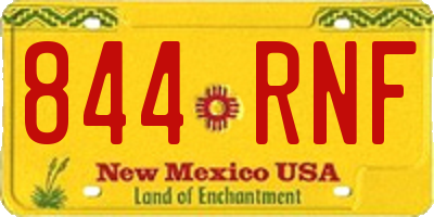 NM license plate 844RNF