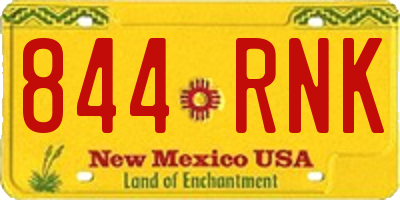 NM license plate 844RNK