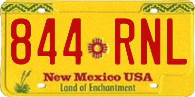 NM license plate 844RNL