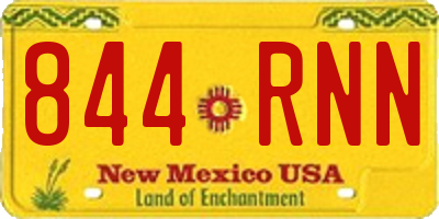 NM license plate 844RNN