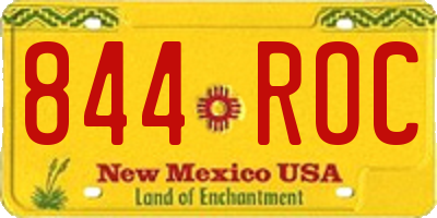 NM license plate 844ROC