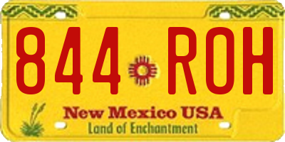 NM license plate 844ROH