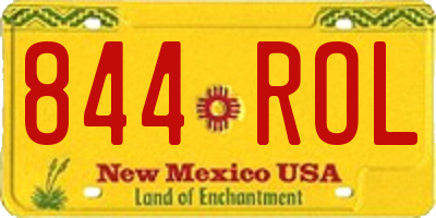 NM license plate 844ROL