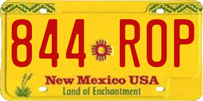 NM license plate 844ROP