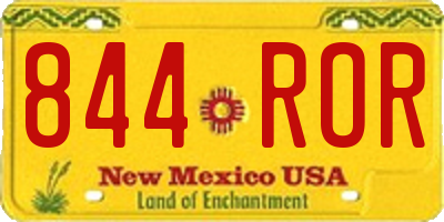 NM license plate 844ROR