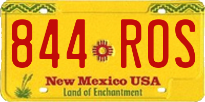 NM license plate 844ROS