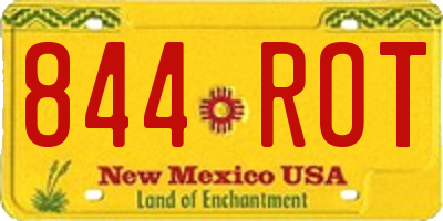 NM license plate 844ROT