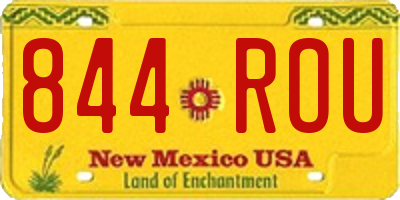 NM license plate 844ROU