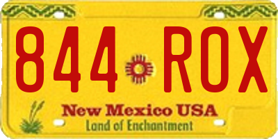 NM license plate 844ROX