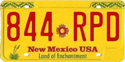 NM license plate 844RPD