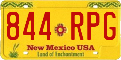 NM license plate 844RPG