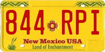 NM license plate 844RPI