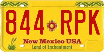 NM license plate 844RPK