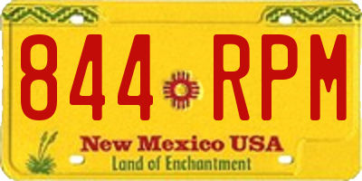 NM license plate 844RPM