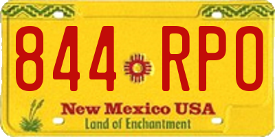 NM license plate 844RPO
