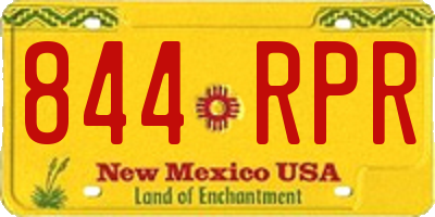 NM license plate 844RPR