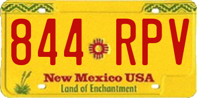 NM license plate 844RPV