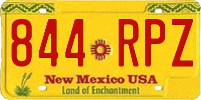 NM license plate 844RPZ