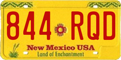 NM license plate 844RQD