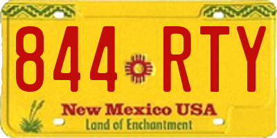 NM license plate 844RTY