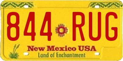 NM license plate 844RUG