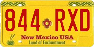 NM license plate 844RXD
