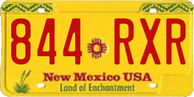 NM license plate 844RXR