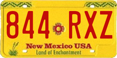 NM license plate 844RXZ