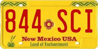 NM license plate 844SCI