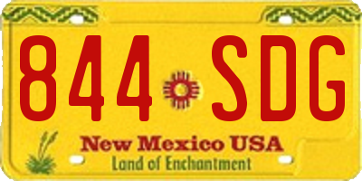 NM license plate 844SDG