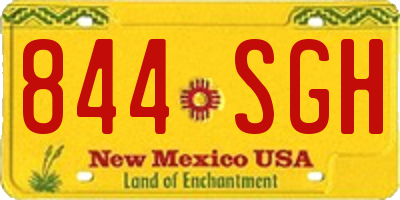 NM license plate 844SGH