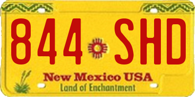 NM license plate 844SHD
