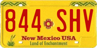 NM license plate 844SHV
