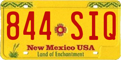 NM license plate 844SIQ