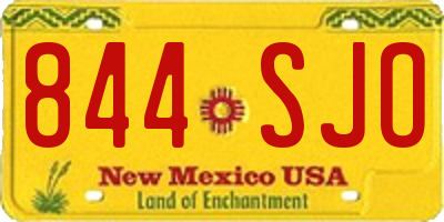 NM license plate 844SJO