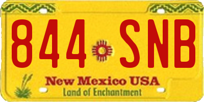 NM license plate 844SNB