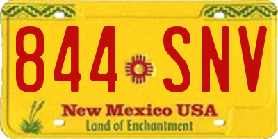NM license plate 844SNV