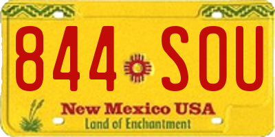 NM license plate 844SOU