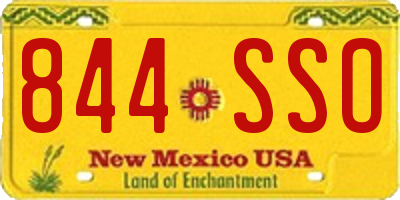 NM license plate 844SSO