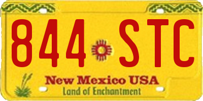 NM license plate 844STC
