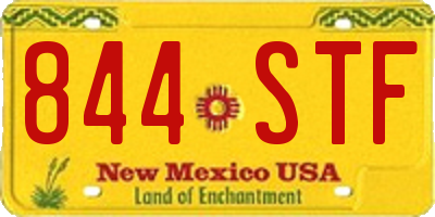 NM license plate 844STF