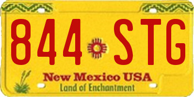 NM license plate 844STG