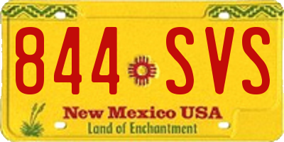 NM license plate 844SVS