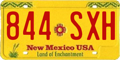 NM license plate 844SXH