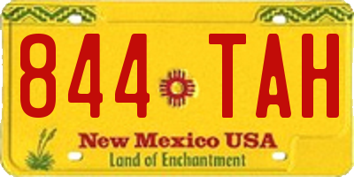 NM license plate 844TAH
