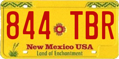 NM license plate 844TBR
