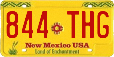 NM license plate 844THG