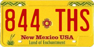 NM license plate 844THS